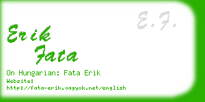 erik fata business card